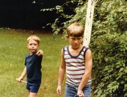 Charlie and Andrew Backyard
