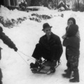 Dad on Sled
